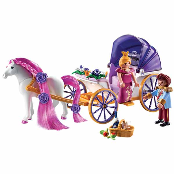 Playmobil - 6166 - princesse rose avec cheval coiffer