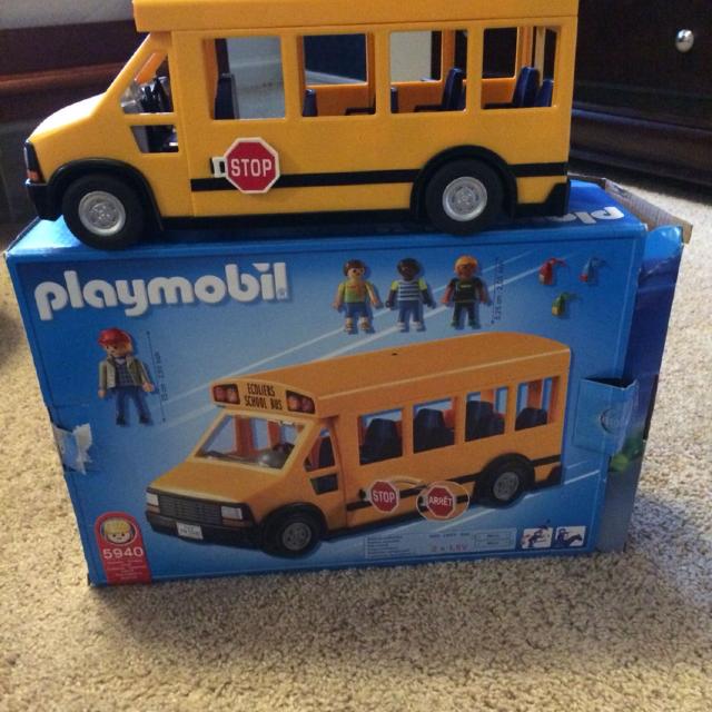 Playmobil - school bus with flashing lights
