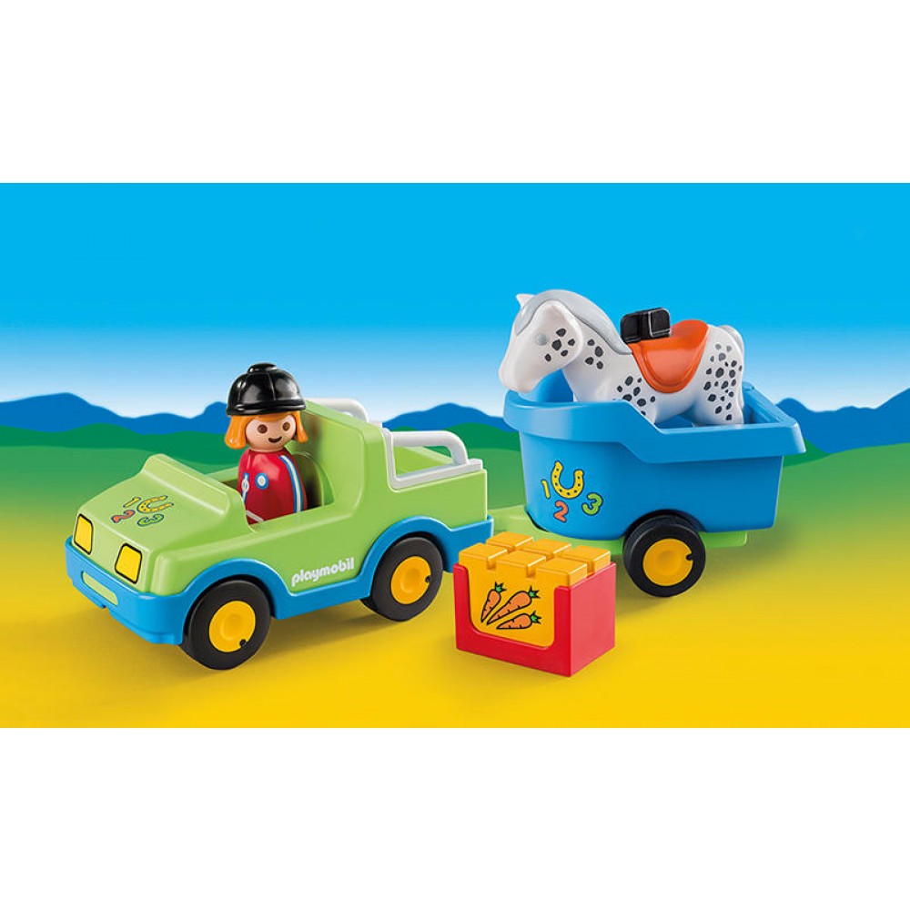 Playmobil vehicule cheval
