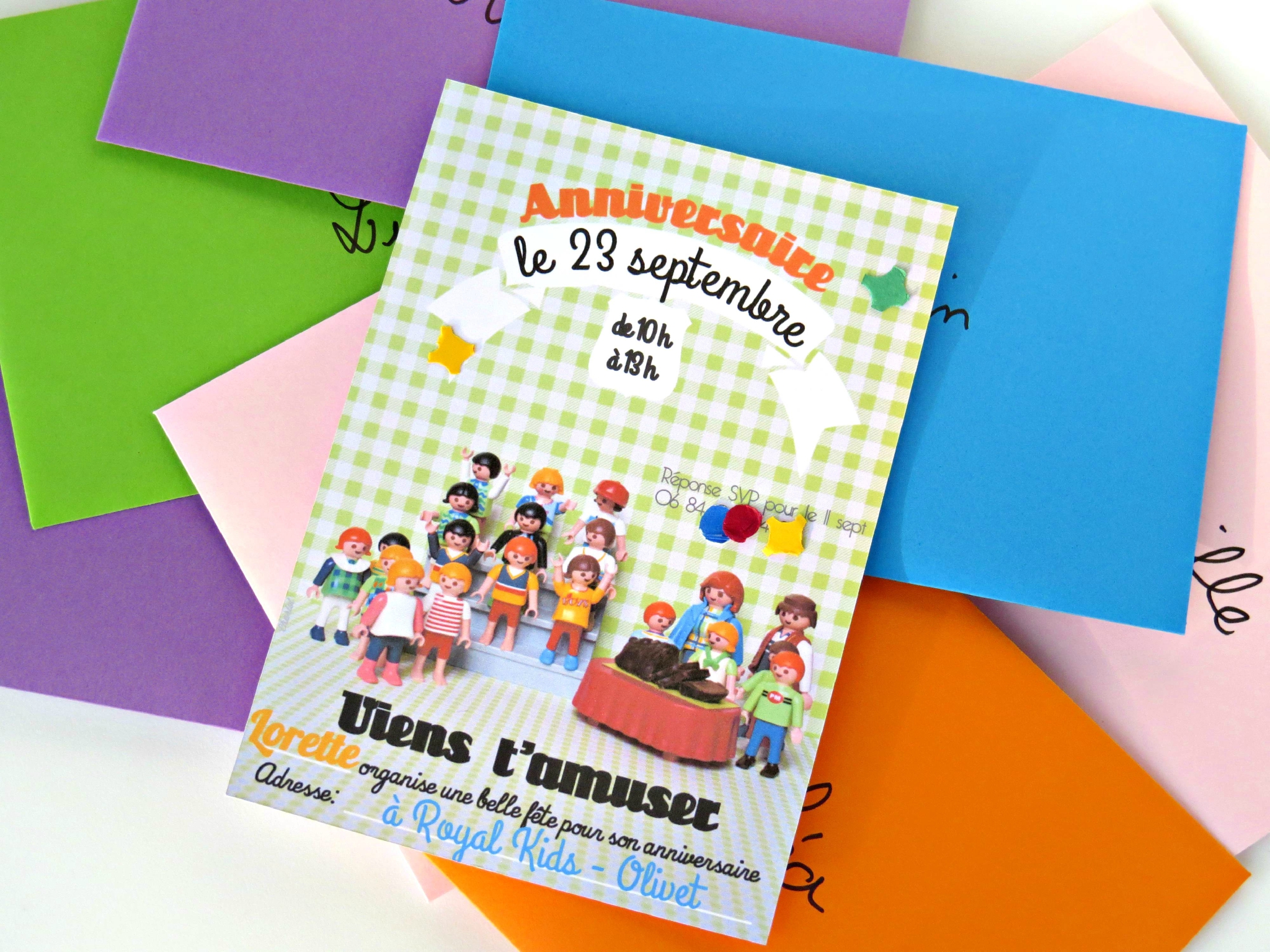 Invitation playmobil anniversaire