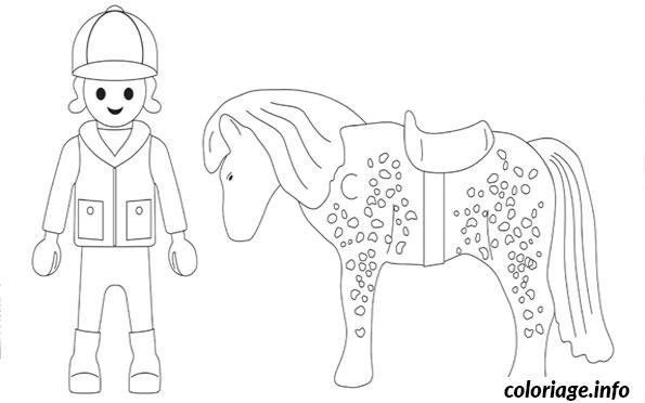 Dessin playmobil cheval