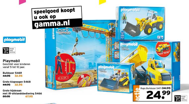 Playmobil city action grote hijskraan met ir-afstandsbediening 5466