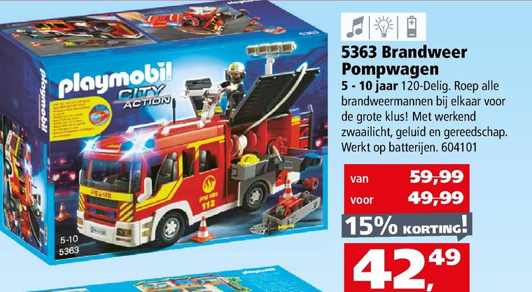 Playmobil city action brandweer