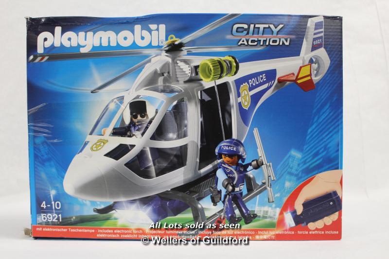 Playmobil police helicopter with led searchlight 6921