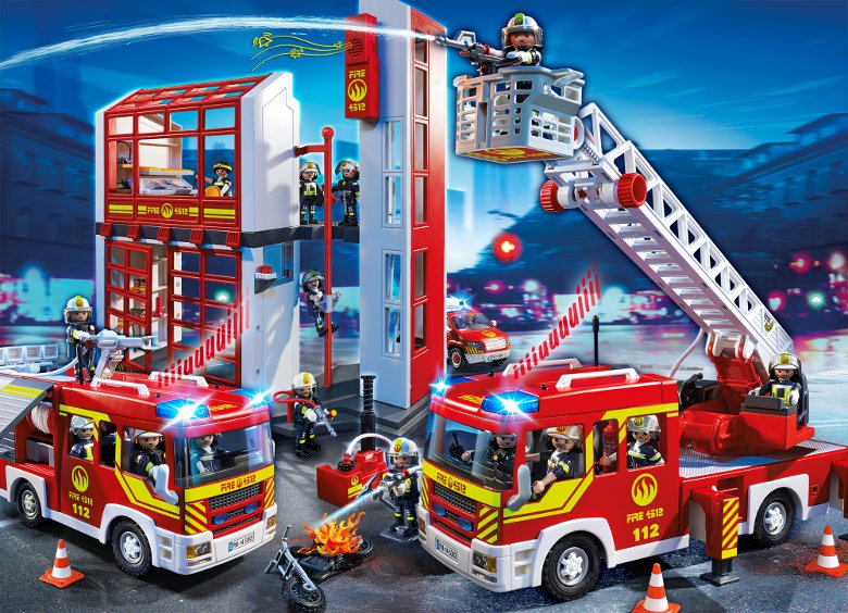 Playmobil fourgon de pompier