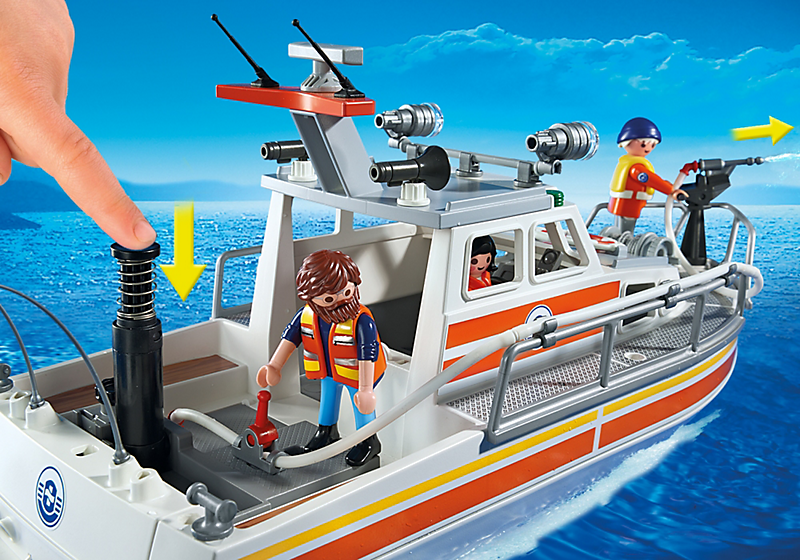 Playmobil bateau de pompier