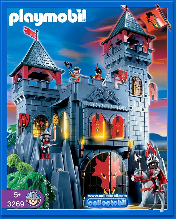 Playmobil - 3327 - chevalier et dragon rouge