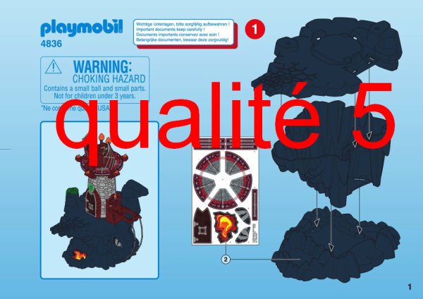 Playmobil chateau dragon vert