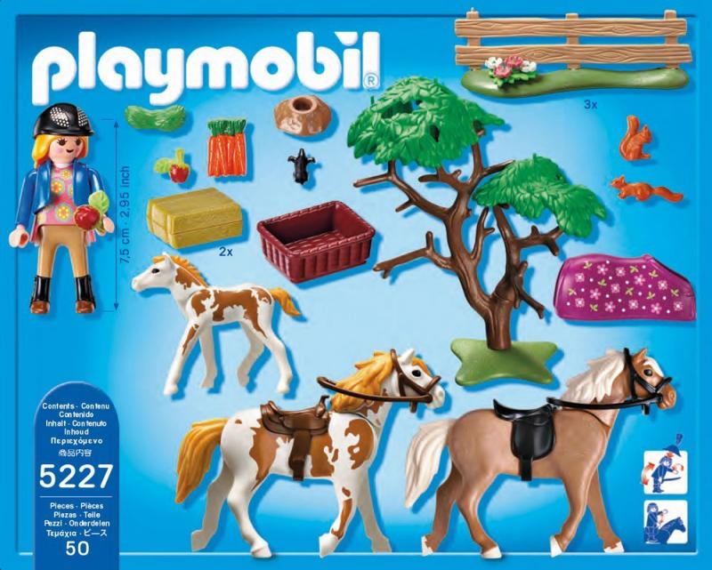 Playmobil country paddock with horses and foal