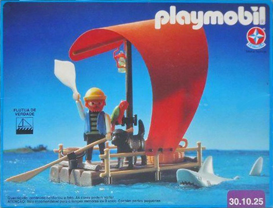 Playmobil pirates rowboat with shark
