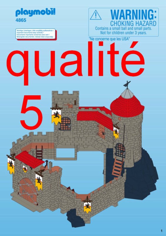 Chateau fort playmobil notice 7478