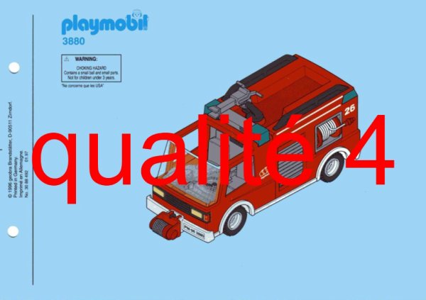 Playmobil 3880 camion de pompiers