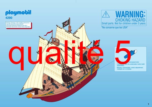 Playmobil grand bateau camouflage des pirates