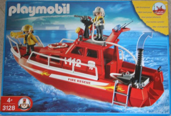 Playmobil pompier en mer