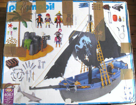 Playmobil bateau pirate bleu