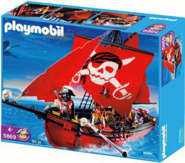 Playmobil bateau rouge