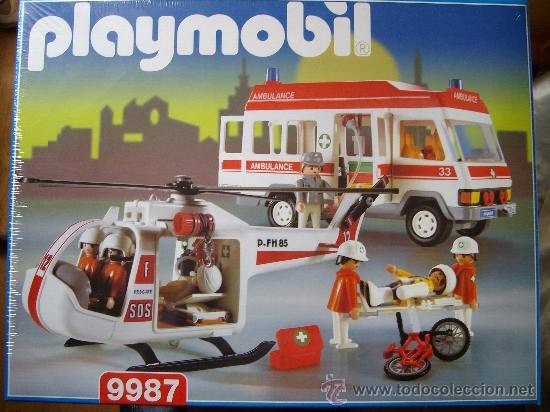 Playmobil helicoptere ambulance