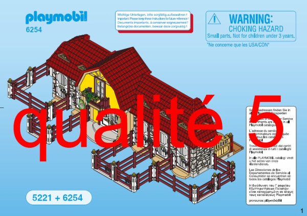 Centre equestre playmobil 5221 notice