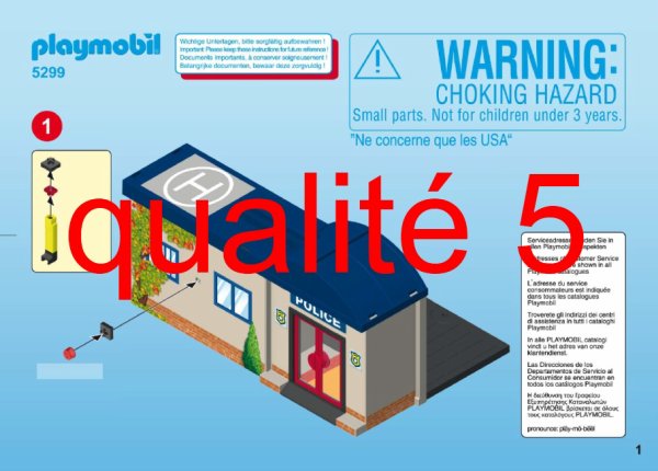 Commissariat de police playmobil 5299 notice
