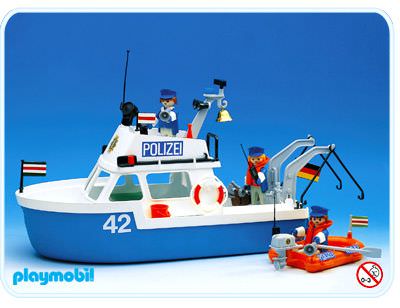 Playmobil police with boat