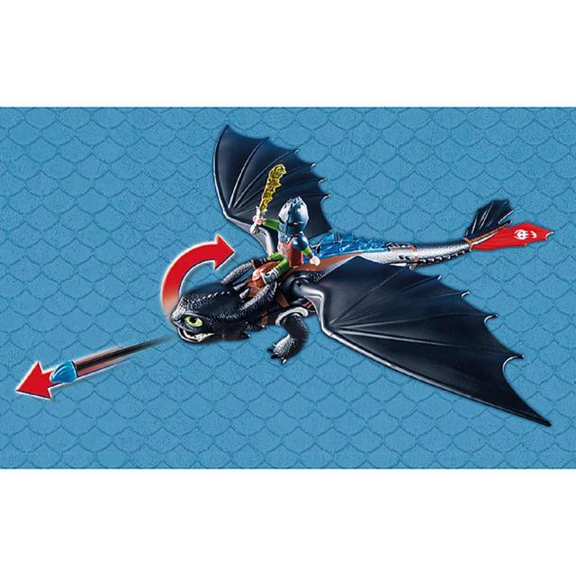 Playmobil 9246 dragons hiccup & toothless with led light effects