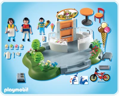 Playmobil city life ice cream parlour playset
