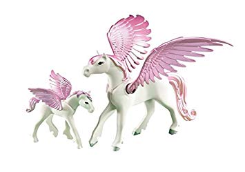 Playmobil cheval ailé et coiffeuse