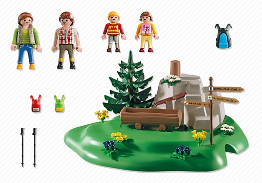Playmobil lentewandeling in de bergen