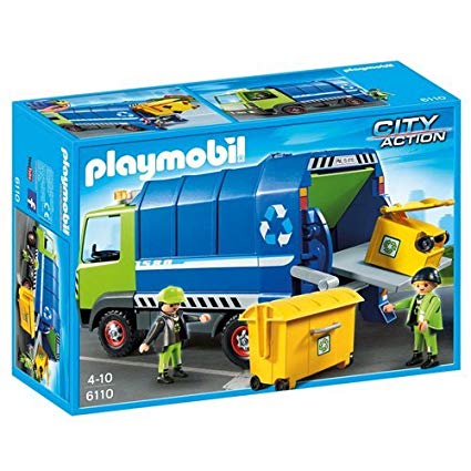Playmobil camion poubelle orange