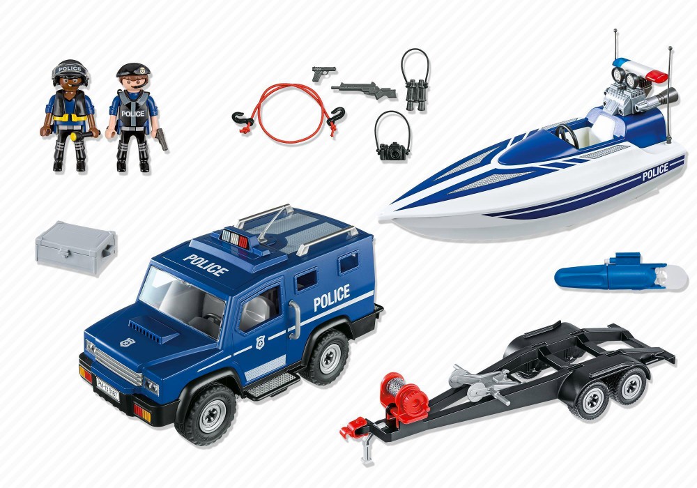 Playmobil bateau policier