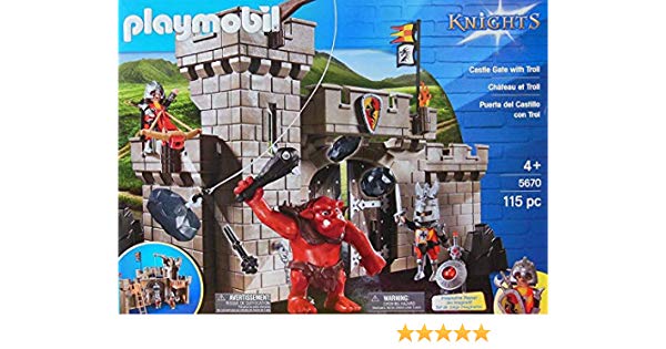 Playmobil knights - 5670-citadelle des chevaliers avec troll