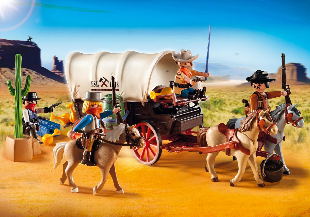 Chariot western playmobil pas cher