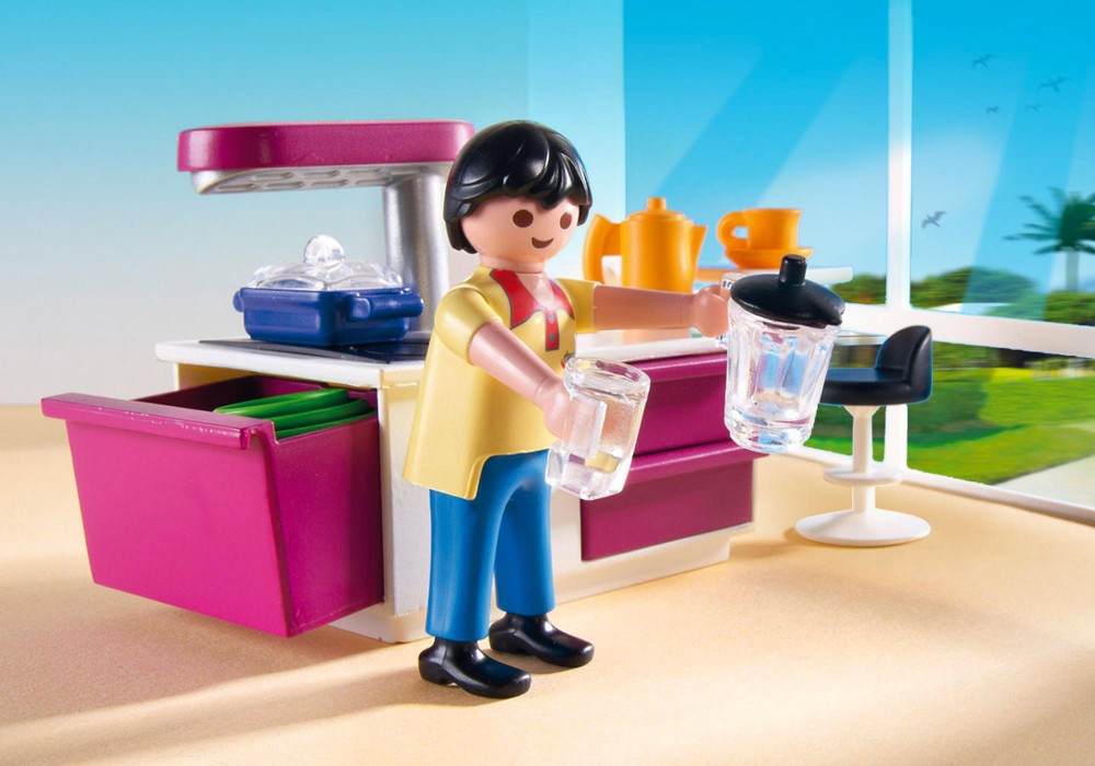 Playmobil cuisine avec ilot 5582