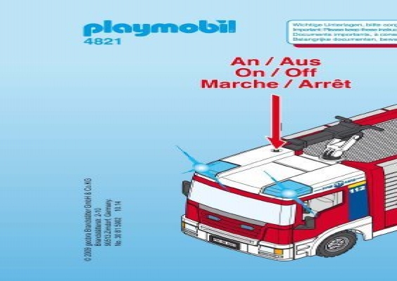 Camion pompier playmobil 4821 notice