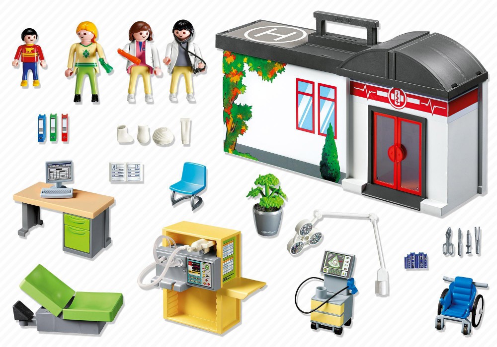 Playmobil hopital transportable pas cher