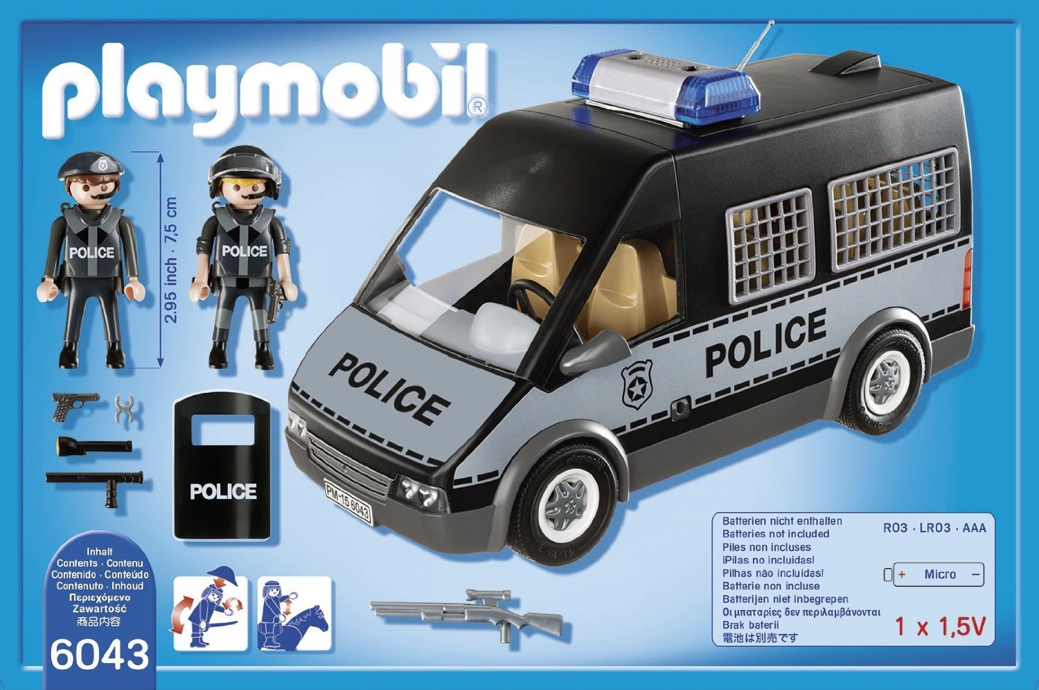 Playmobil city action police van with lights and sound 6043