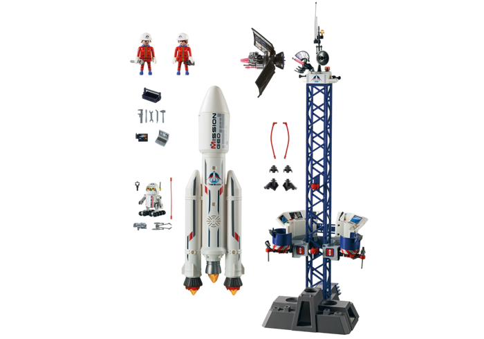 Playmobil city action space rocket with launch site