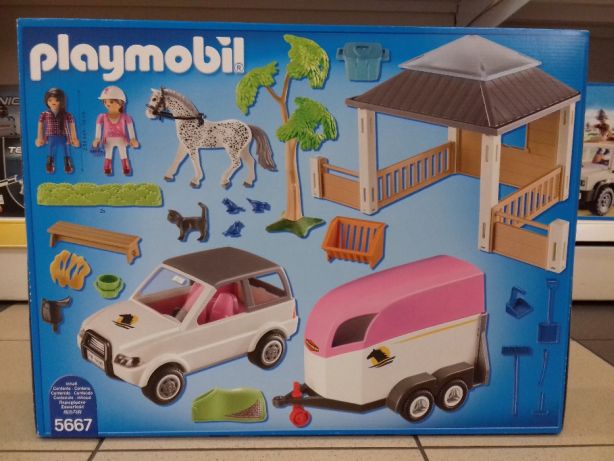 Playmobil country 5667 stajnia z przyczepą konia