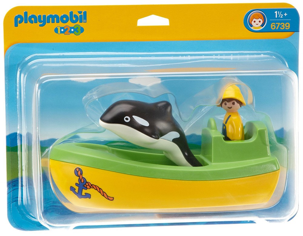 Bateau playmobil avec dauphin