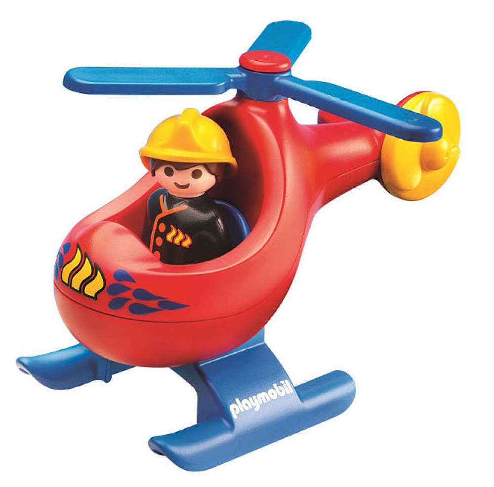 Playmobil pompier helicoptere