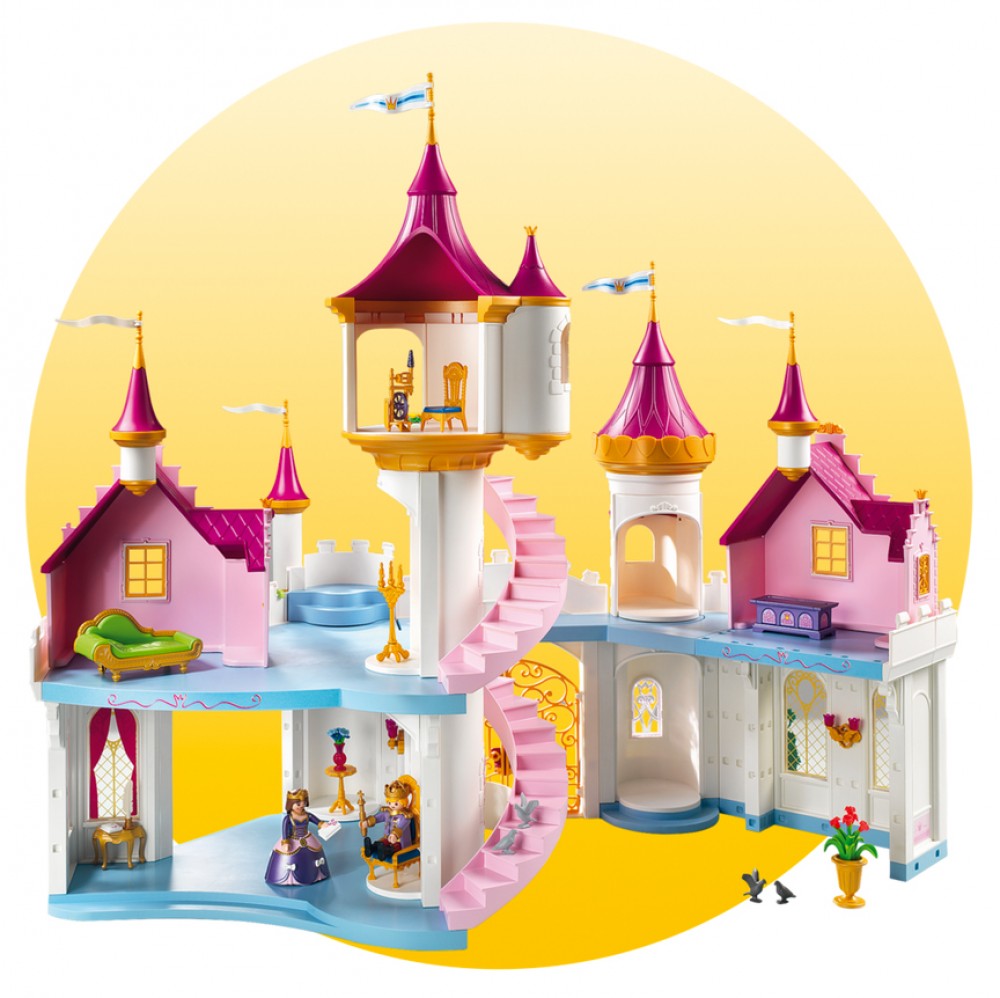Chateau princesse playmobil bleu