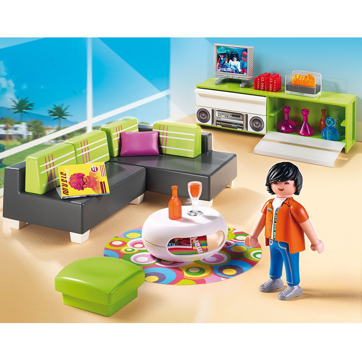 Playmobil maison moderne meuble