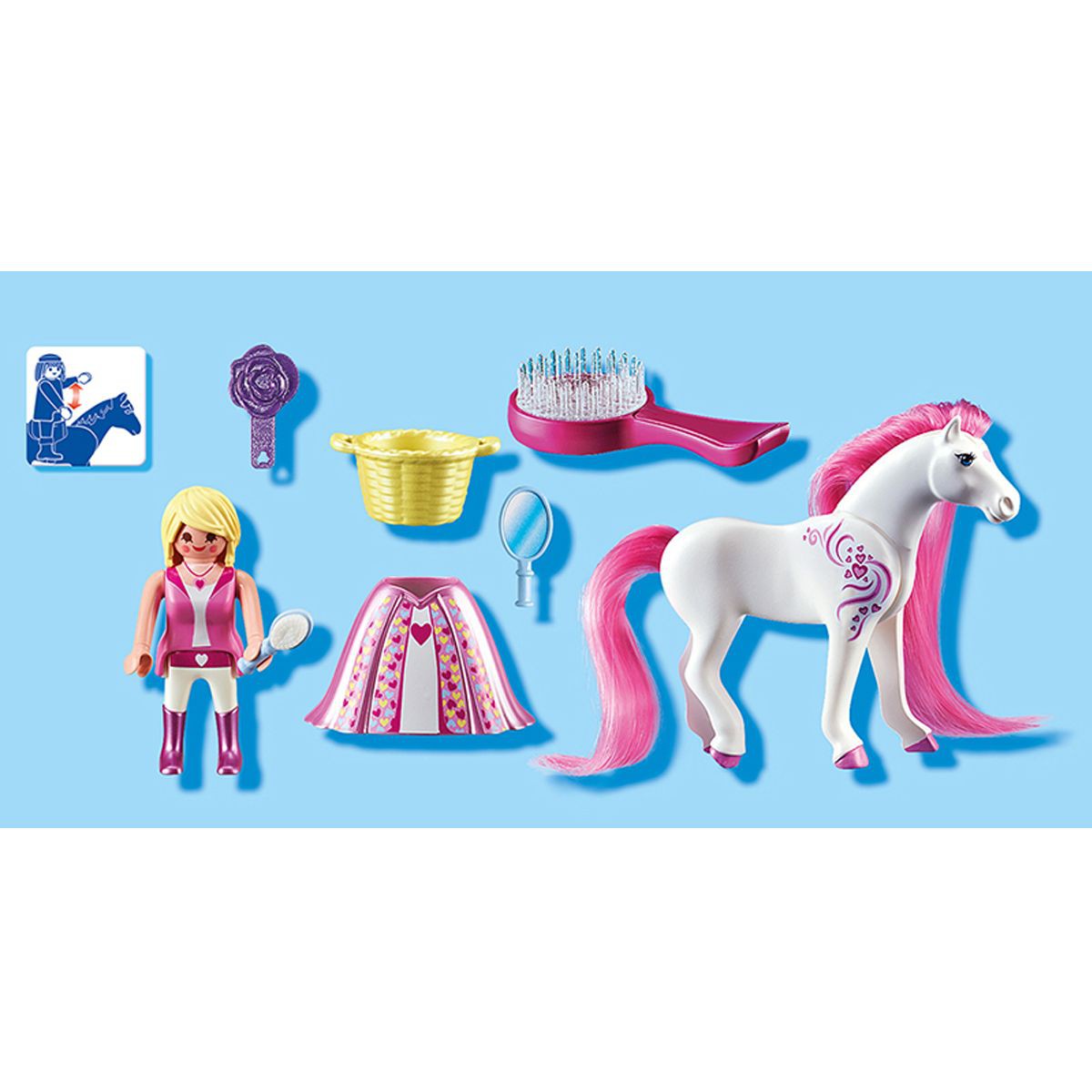 Playmobil princesse cheval a coiffer