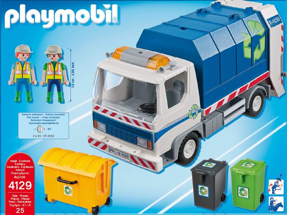Camion poubelle de recyclage playmobil