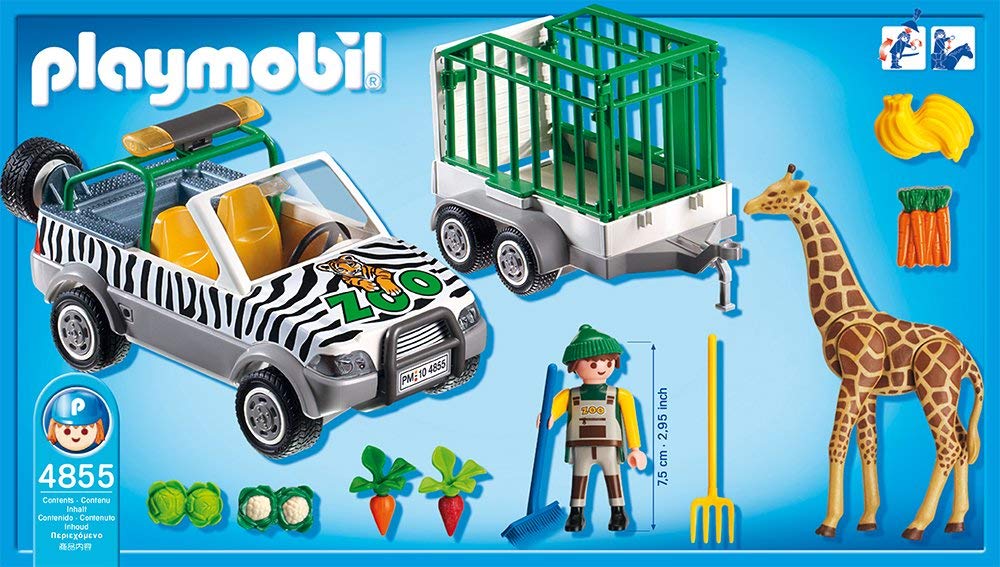 Playmobil zoo vehicle with trailer