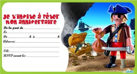 Playmobil invitation anniversaire