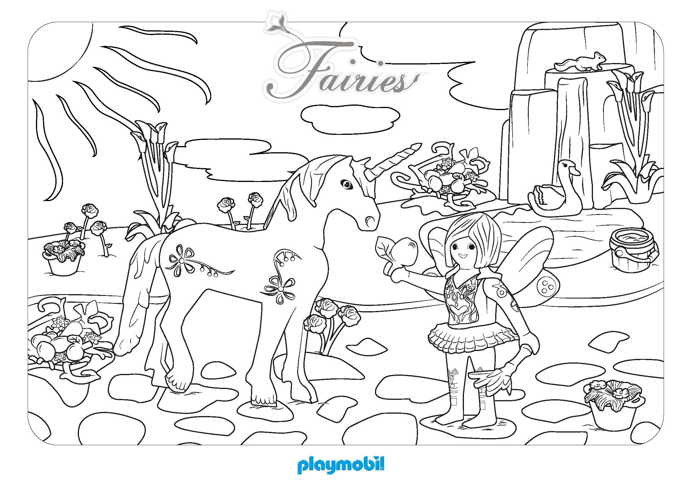 Coloriage playmobil cowboy
