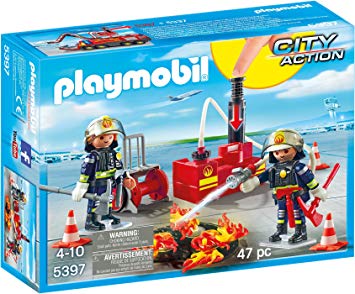 Playmobil pompier lance incendie