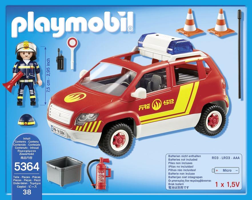 Playmobil city action fire chief's car