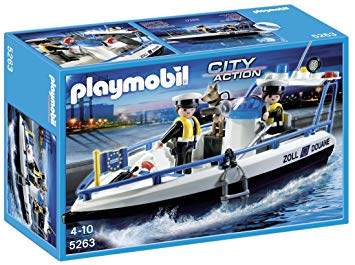 Moteur bateau police playmobil